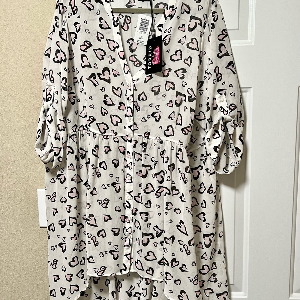 Barbie Lexie - White Hearts Hi-Lo Babydoll 3X